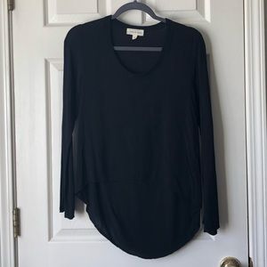 Anthropologie bell sleeve black shirt